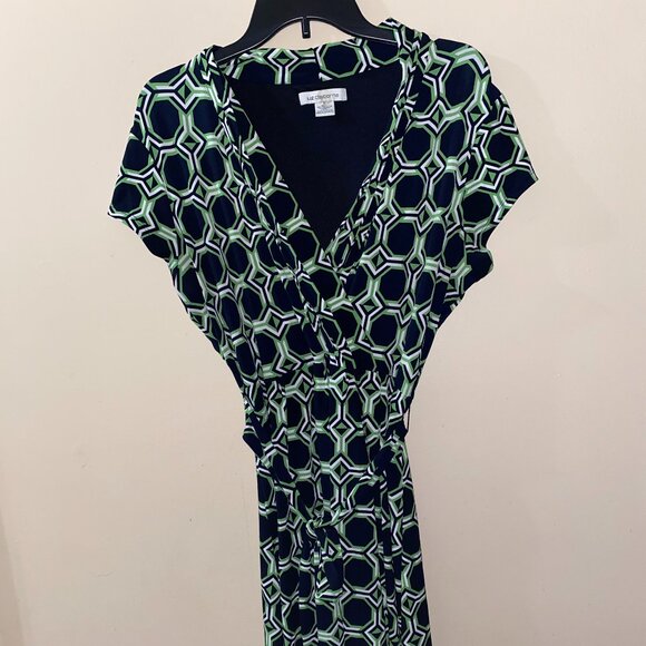 Liz Claiborne Geometric Patterned Midi Dress - Picture 2 of 6